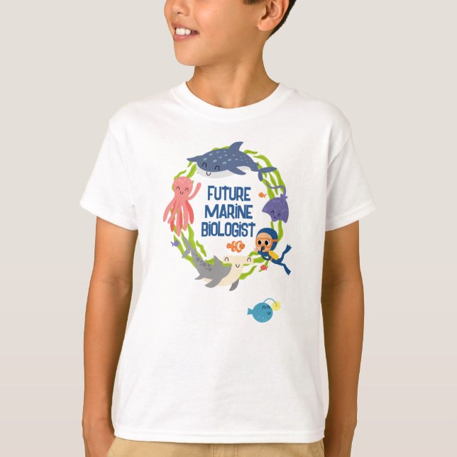 Framtida marinbiolog T-Shirt (Framsida)
