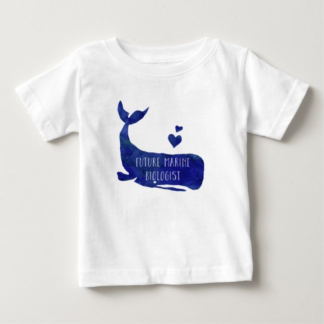 Framtida marinbiologen Whale Småbarn Girls Shirt T-shirt (Framsida)