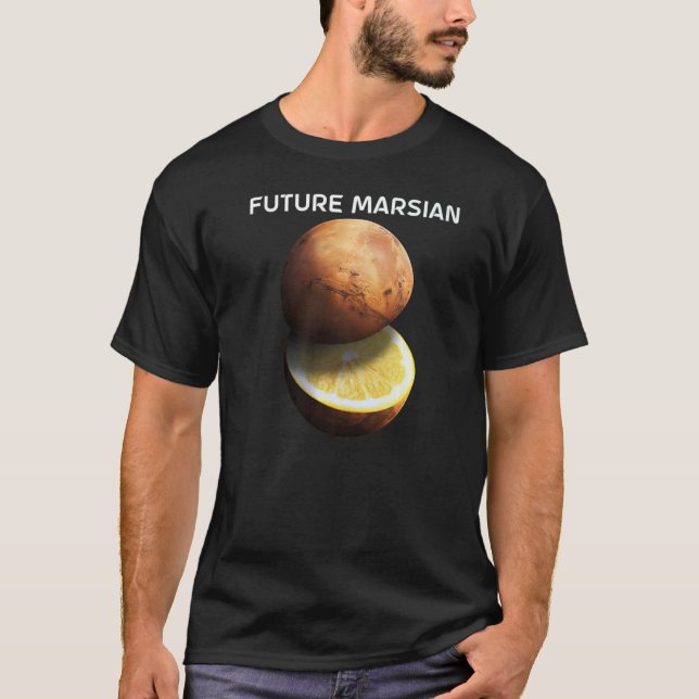 Framtida marsisk mark för Astronomer Red Planet T Shirt (Framsida)