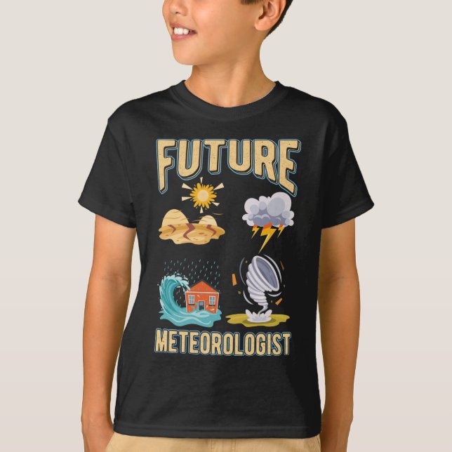 Framtida meteorolog Cute Weather Watcher T Shirt (Framsida)