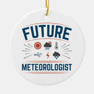 Framtida meteorolog julgransprydnad keramik
