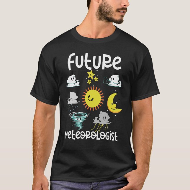 Framtida meteorologen Storm Chaser for Future Fore T Shirt (Framsida)