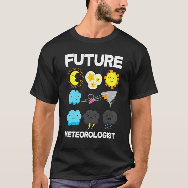 Framtida meteorologen Väderprognos för barn T Shirt (Framsida)