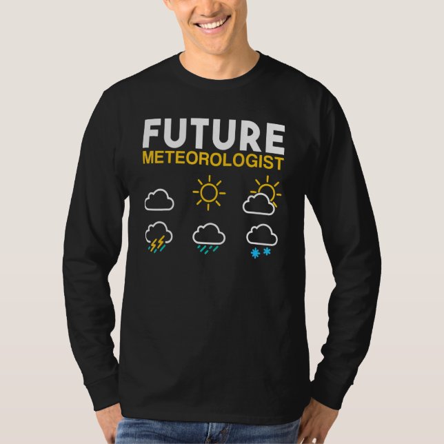 Framtida meteorologen Väderprognos Sol Rain Sto T Shirt (Framsida)