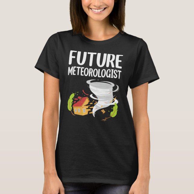 Framtida meteorologen Weatherman Weather Forecaste T Shirt (Framsida)