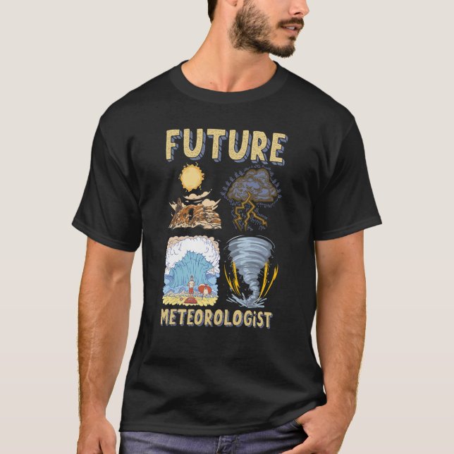Framtida meteorologer Report Weather Forecaster T Shirt (Framsida)