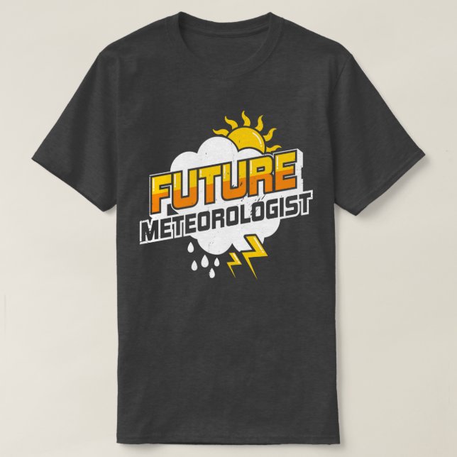 Framtida meteorololog Meteorology Student Gift T Shirt (Design framsida)