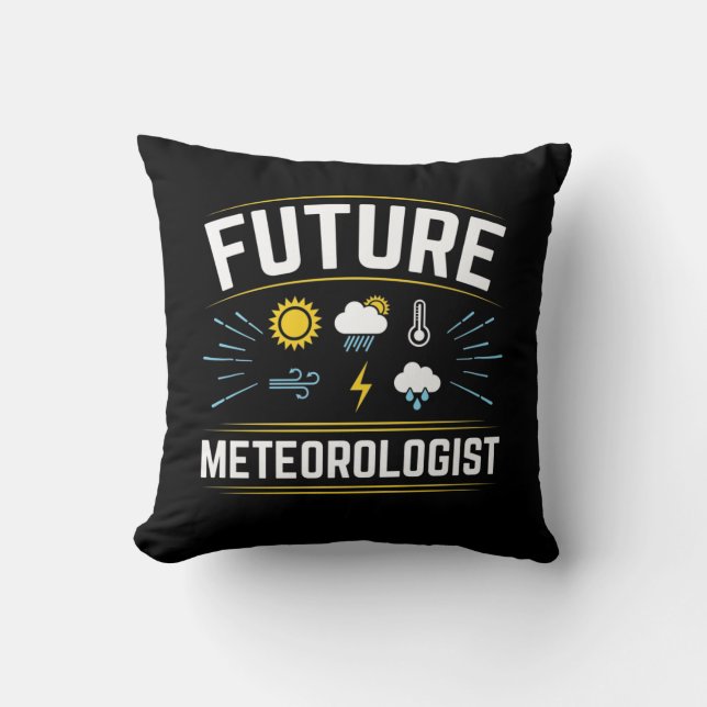 Framtida meteorololog Meteorology Student Weather Kudde (Framsida)