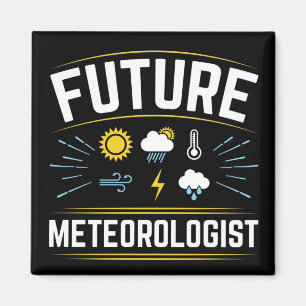 Framtida meteorololog Meteorology Student Weather Magnet