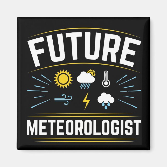 Framtida meteorololog Meteorology Student Weather Magnet (Framsidan)
