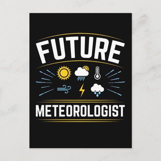 Framtida meteorololog Meteorology Student Weather Vykort (Framsida)