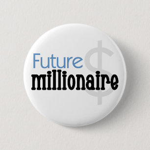 Framtida Millionaire - blåttTshirts och gåvor Knapp