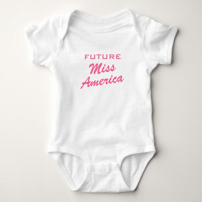 Framtida miss America | Flickor baby kläder Tröja (Framsida)