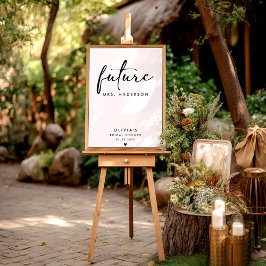 Framtida Modern Black Handwrite-tecken Poster
