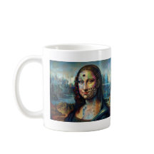Framtida Mona Lisa AI-konst Mugg