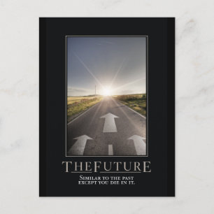 Framtida Motivative Parody-vykort Vykort