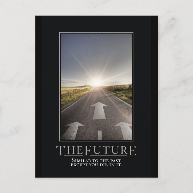 Framtida Motivative Parody-vykort Vykort (Framsida)