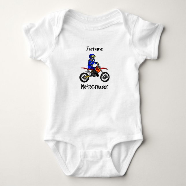 Framtida Motocross ser Baby Creeper (Boy) Tee (Framsida)