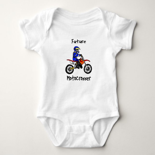 Framtida Motocross ser Baby Creeper (Boy) Tee Shirt (Framsida)