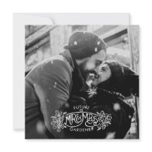 Framtida Mr. & Mrs. Vintern förlovning mistletoe