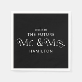 Framtida mr och Mrs Förlovningsfest Black Pappersservett