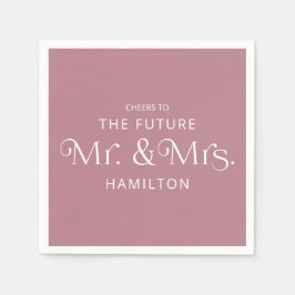 Framtida mr och Mrs Förlovningsfest Dusty Rosa Pappersservett