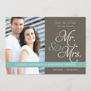 Framtida Mr. och Mrs. Save the Date Spara Datumet