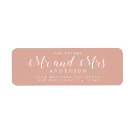 Framtida Mr. Script Dusty Rosa Returadress Etikett