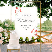 Framtida mrs Elegant Calligraphy Möhippa Sign