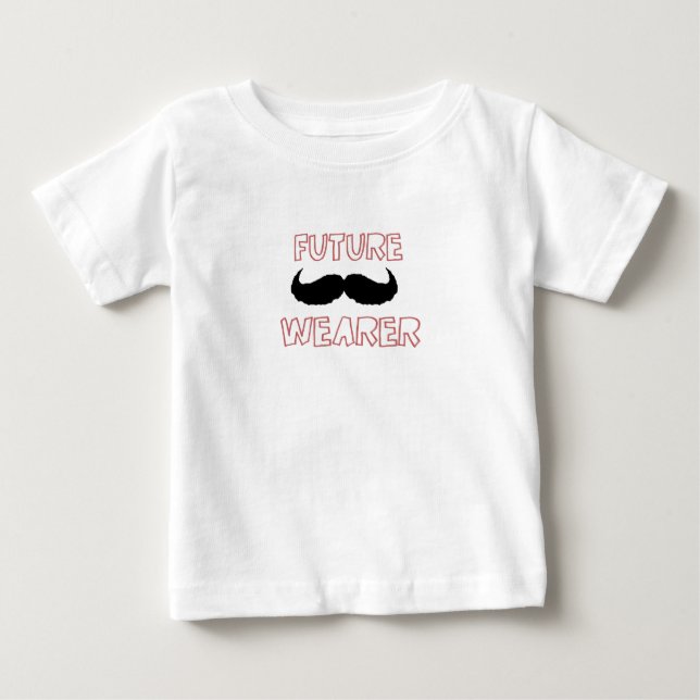 Framtida mustasch wearer pojke t shirt (Framsida)
