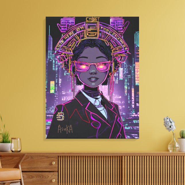 Framtida neon-ID1028 Canvastryck (Insitu (Vardagsrum))