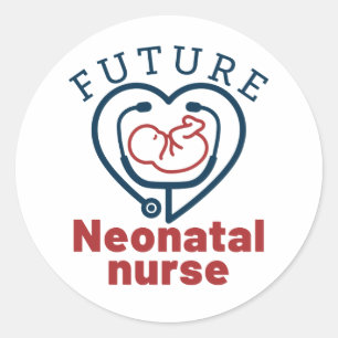 Framtida neonatal sjuksköterska runt klistermärke