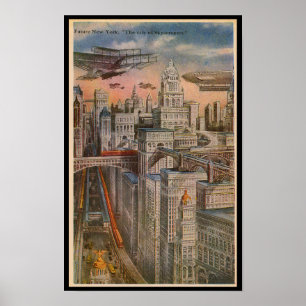Framtida New York, Skyscrapernas stad Poster