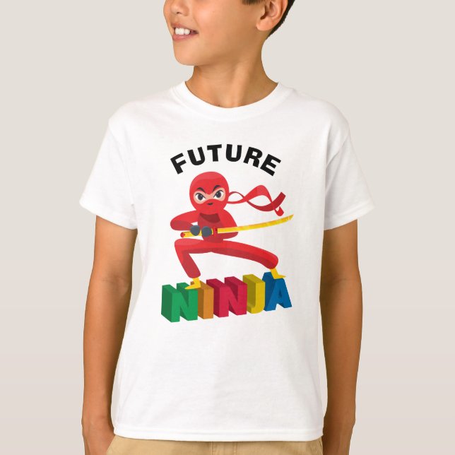 Framtida Ninja-krigaren T Shirt (Framsida)