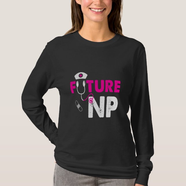 Framtida Np-funny, syskonskötare Student T Shirt (Framsida)