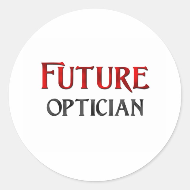 Framtida optiker runt klistermärke (Framsida)