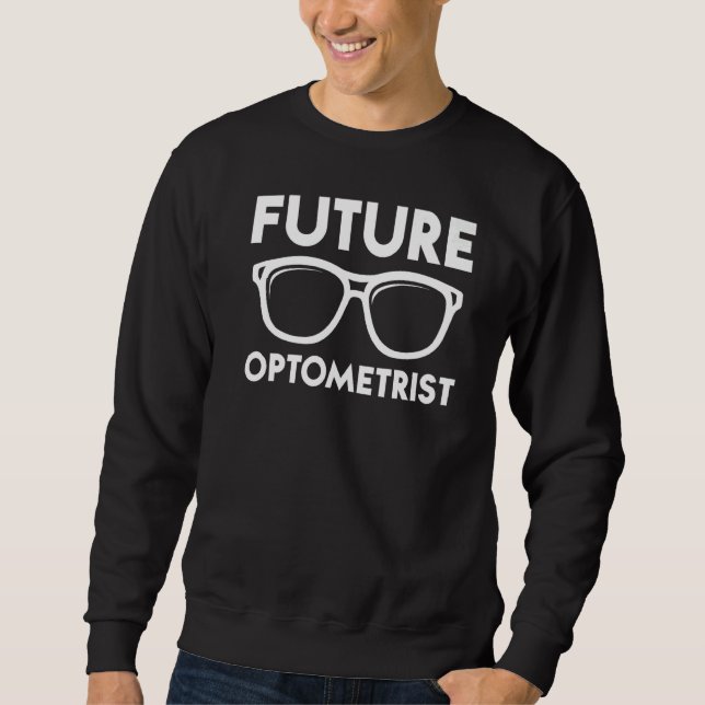 Framtida optometriker Optometry Student Lång Ärmad Tröja (Framsida)