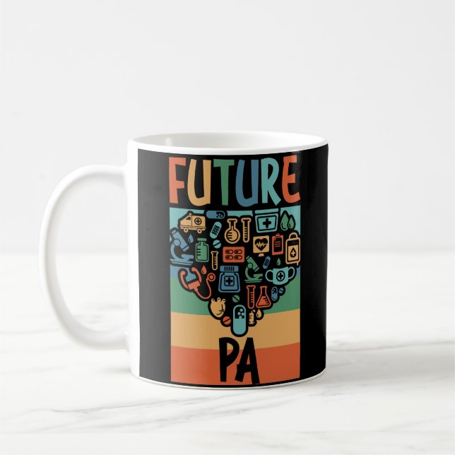 Framtida PA Student Funny Physician Assistant Gift Kaffemugg (Vänster)