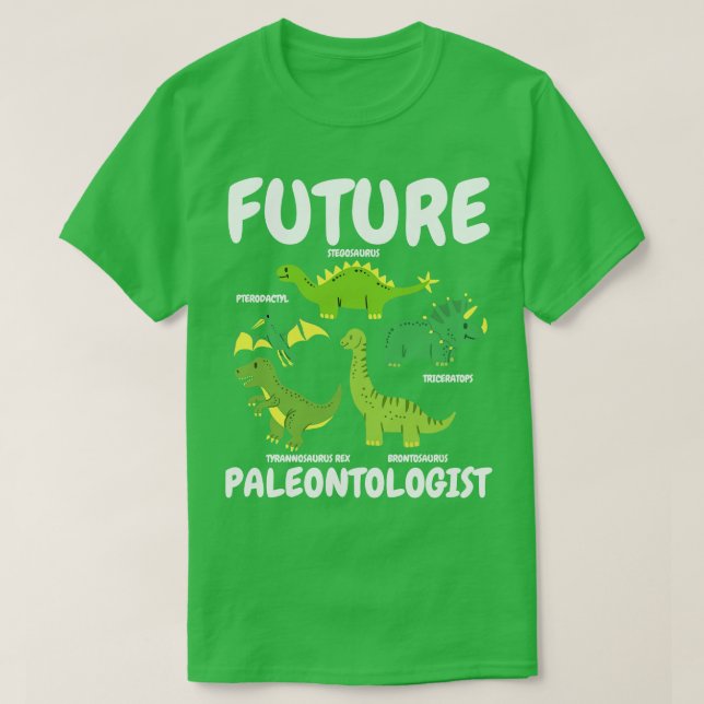 Framtida paleontolog Dinosaur 1 T Shirt (Design framsida)
