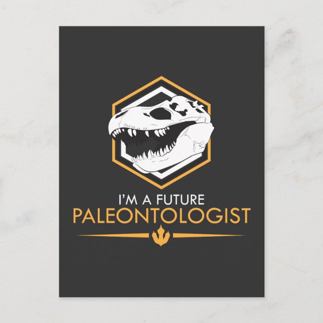 Framtida paleontolog - Dinosaur Skull Dino Gift Vykort (Framsida)