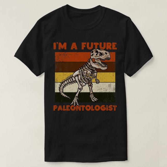 Framtida paleontolog Dinosaur T Shirt (Design framsida)
