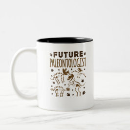 Framtida paleontolog - doxingtologi Dinosaur Bones Två-Tonad Mugg