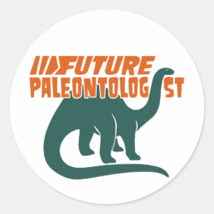 Framtida paleontolog runt klistermärke