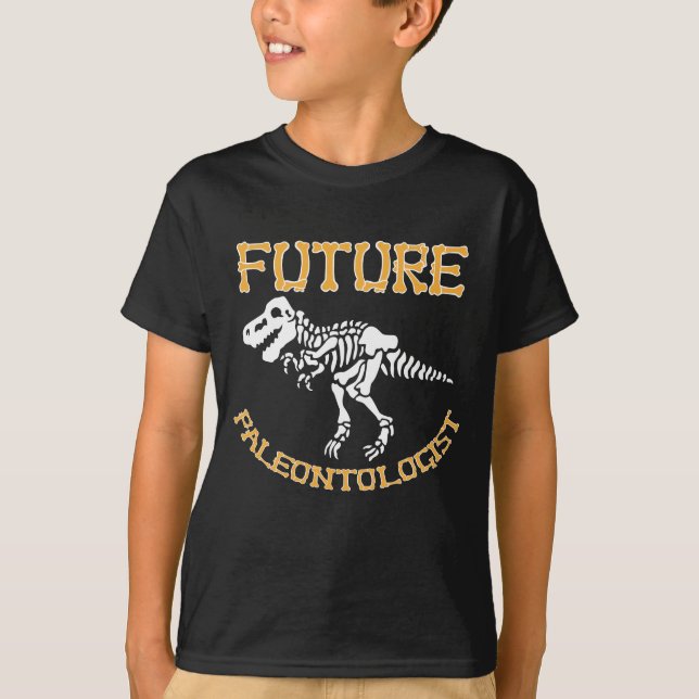Framtida paleontolog Trex Tyrannosaurus Dinosaur T Shirt (Framsida)