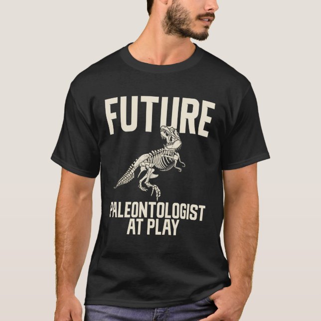 Framtida paleontolog vid Play Dinosaur T Shirt (Framsida)