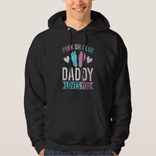 Framtida Pappa Rosa eller Blå pappa Kärlek du Gend Hoodie