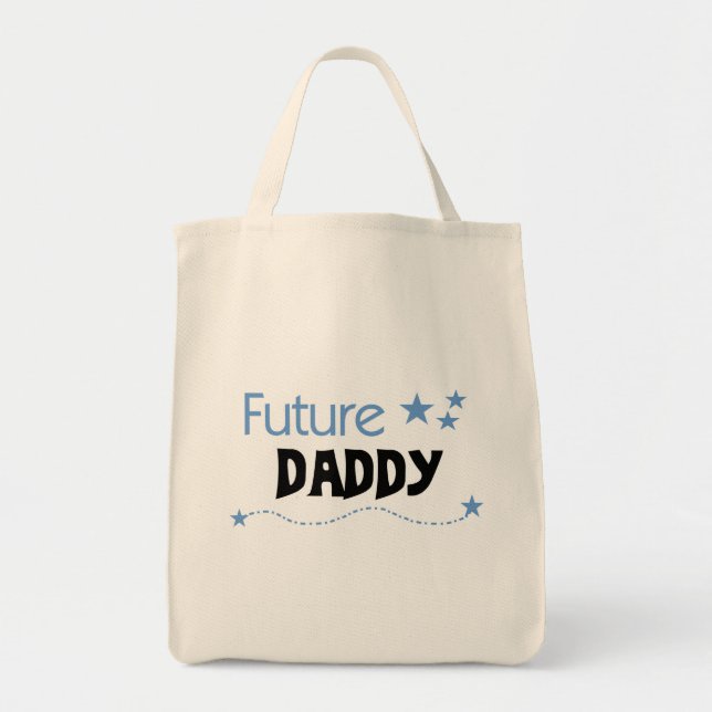 Framtida pappa Tshirts och presenter Tygkasse (Framsidan)