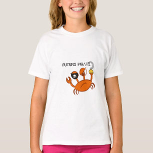Framtida Personlig av Pirat Cute Crab, födelsedags T Shirt