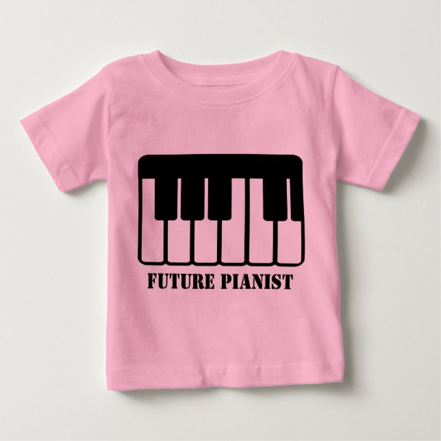 Framtida pianistbabyT-tröja T Shirt (Framsida)