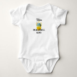Framtida Pickleball Kung Baby Gult Boll i Krona i T Shirt